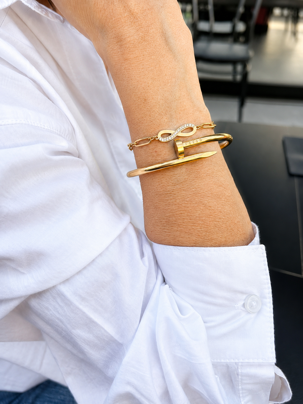 Nail Bangle Bracelet