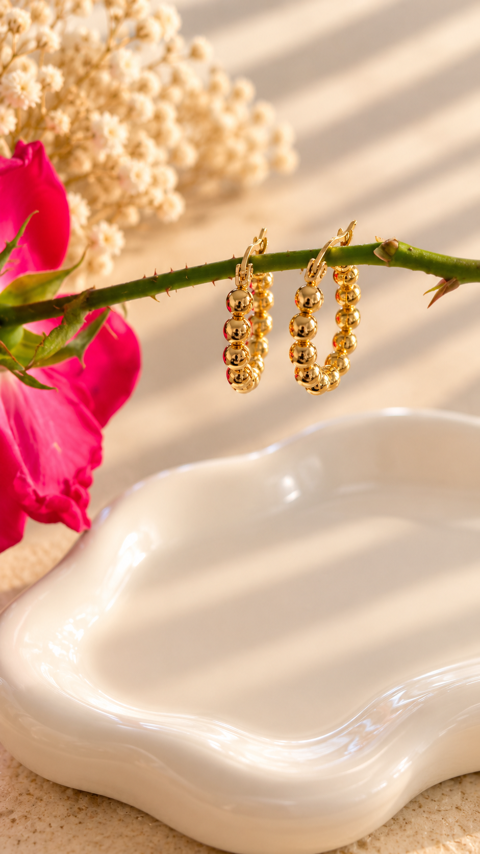 Beaded Hoops