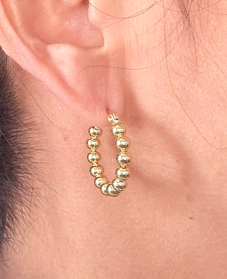 Beaded Hoops