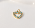 Amore Turquoise Heart Charm