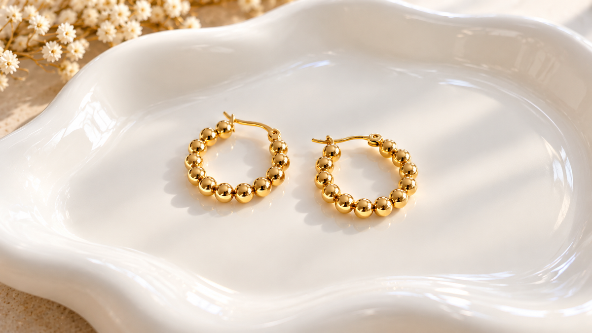 Beaded Hoops